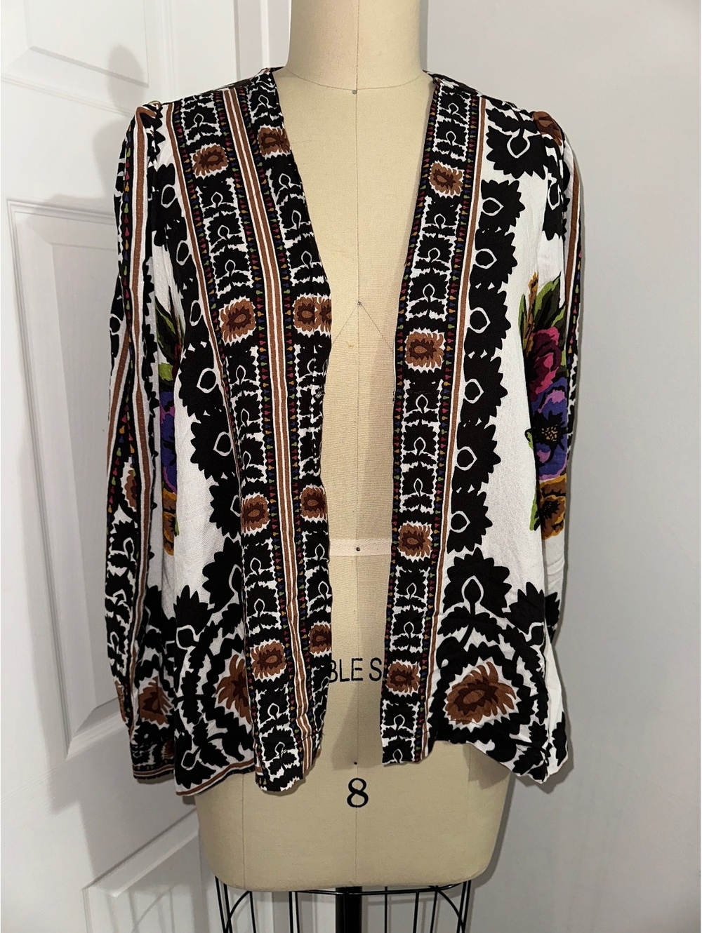 Rachel Zoe Women's Boho L Coquette Paisley Blouse NWT
